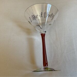 Minx Collector's Martini Glass 6 oz “I Like It Dirty”